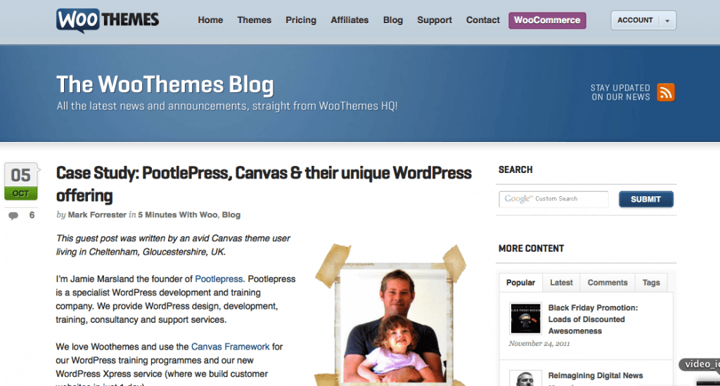 Some lovely PR for Pootlepress from Woothemes 1